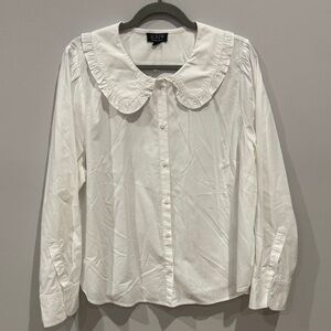 J. Crew Women's Cream Button-Down Shirt